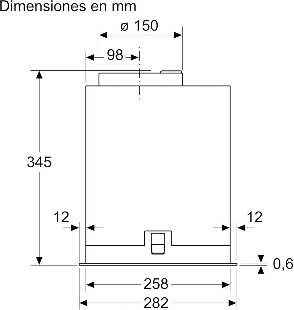 Bosch - Módulo de Integración, Serie 6, 52 cm de ancho, Iluminación LED, acero inoxidable, DLN78PC60