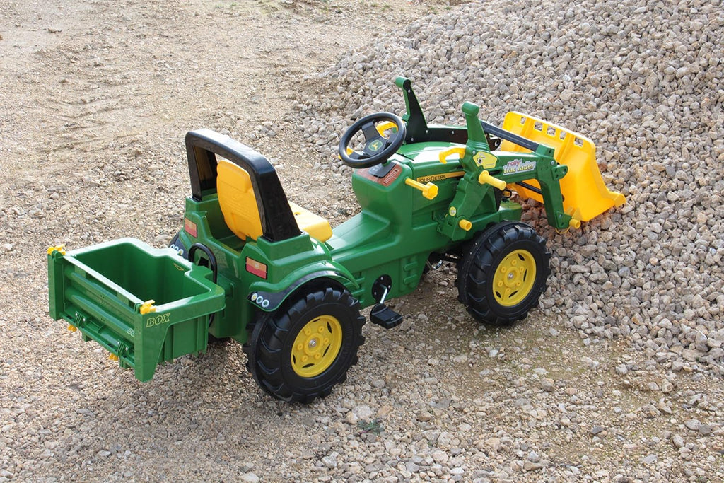 Rolly Toys 710379 John Deere 7930 - Tractor a Pedal, 3-8 años con Carga Frontal, Compartimento de Transporte