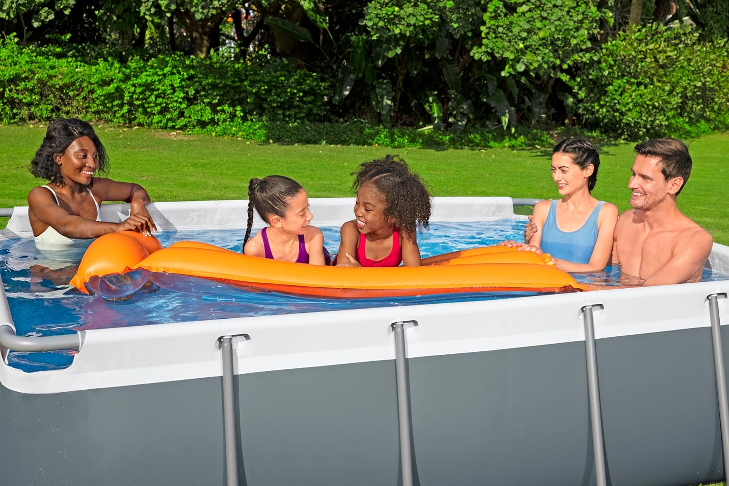 Bestway Juego de Piscina Rectangular de 9'3" x 6'5" x 33"/2.82 m x 1.96 m x 84 cm