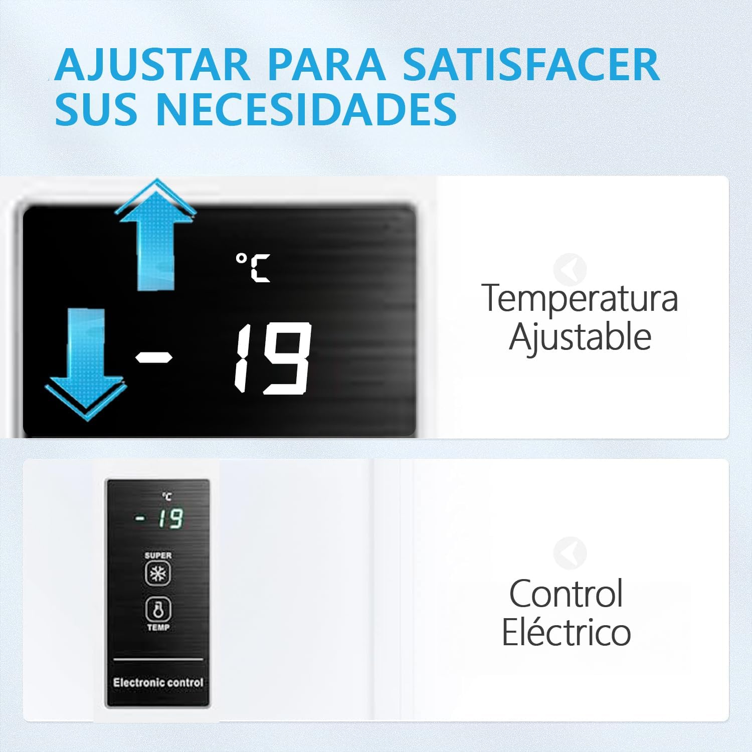 MIDEA Arcon Congelador Pequeño Horizontal de 99L, Motor Inverter, Control Electrónico de Temperatura, Tecnologia D-TYPE Tube, Cestas con Asa, Easy Move, Silencioso 39dBA, Bajo Consumo, Blanco