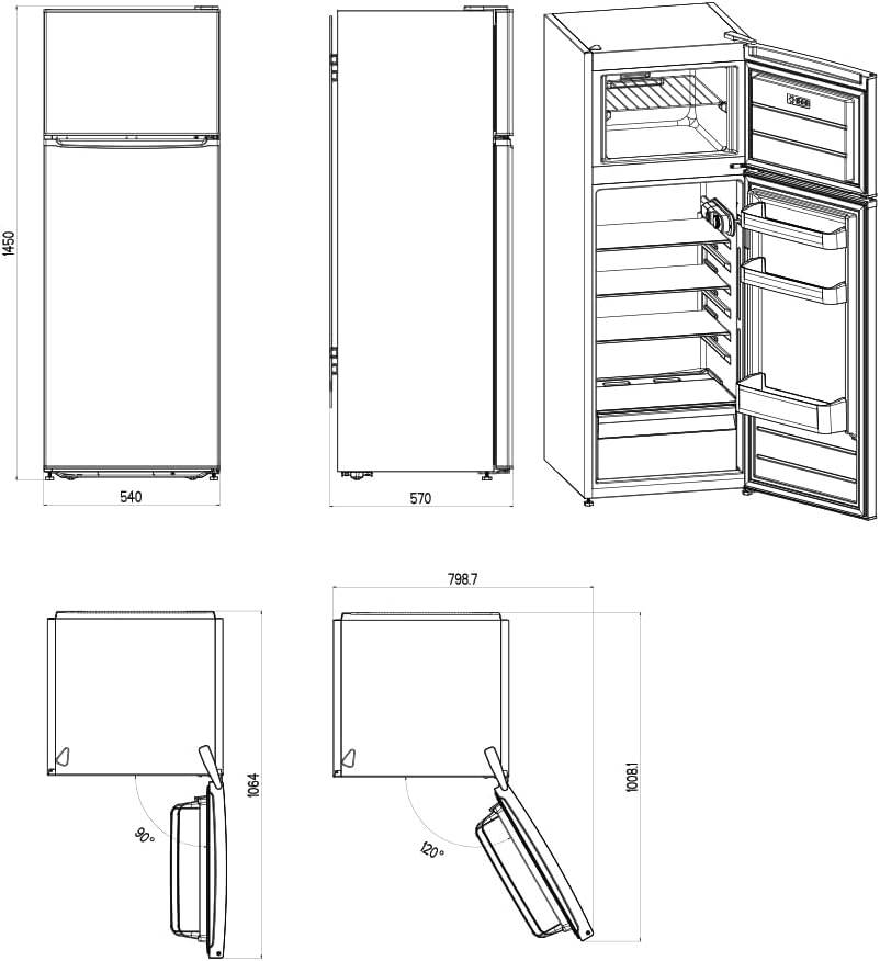 SVAN Frigorífico 2 Puertas Blanco SF145501E. Capacidad 206 Litros, Puerta Reversible, Bajo Nivel Sonoro, Eficiencia Energética Clase E