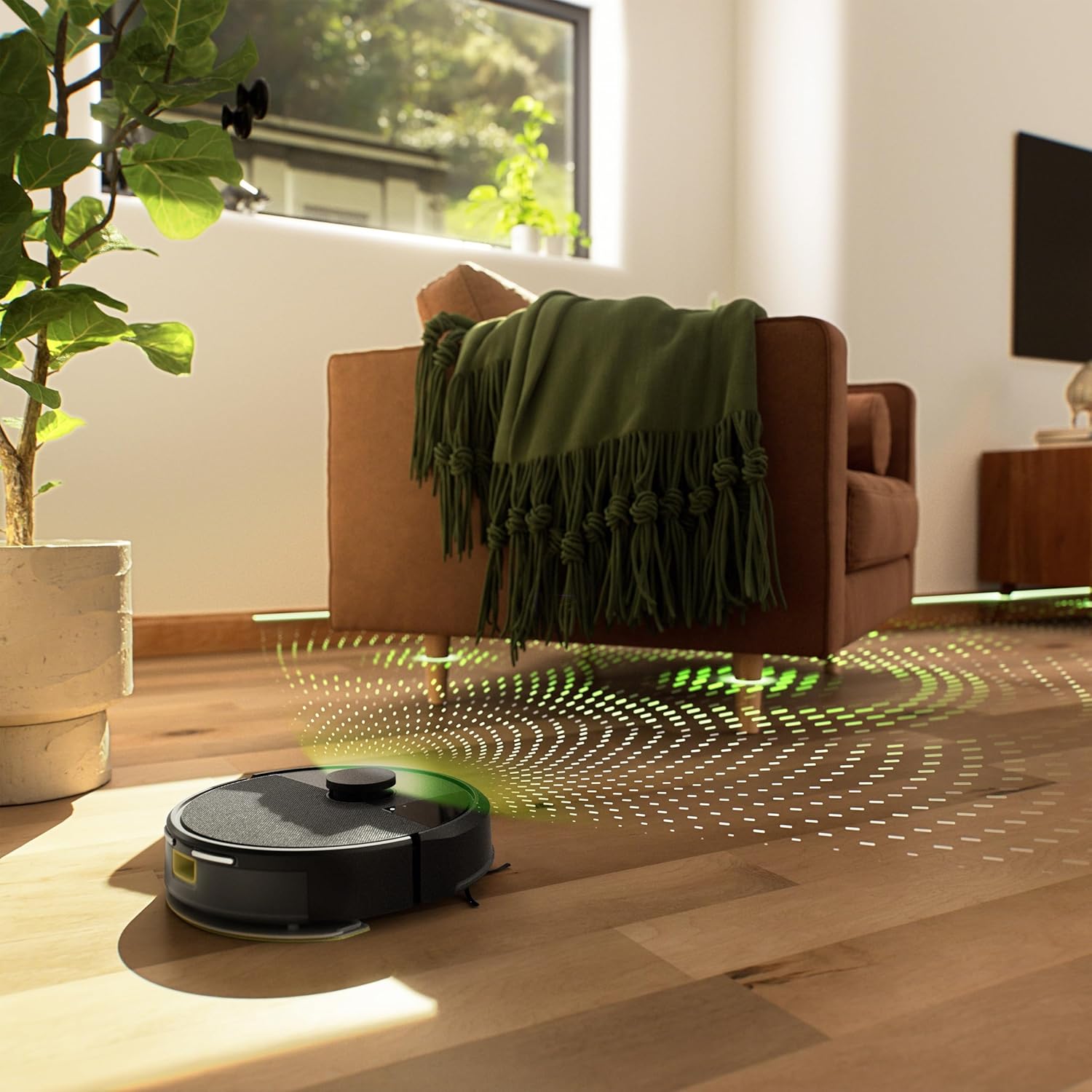 iRobot Roomba 105 Combo y Base AutoEmpty con autovaciado de 75 días, Aspirador y friegasuelos, Clearview LiDAR, 7000Pa,120 mins, SmartScrub, Evita obstáculos,Recarga y reanuda,App, 3 Modos Limpieza_N