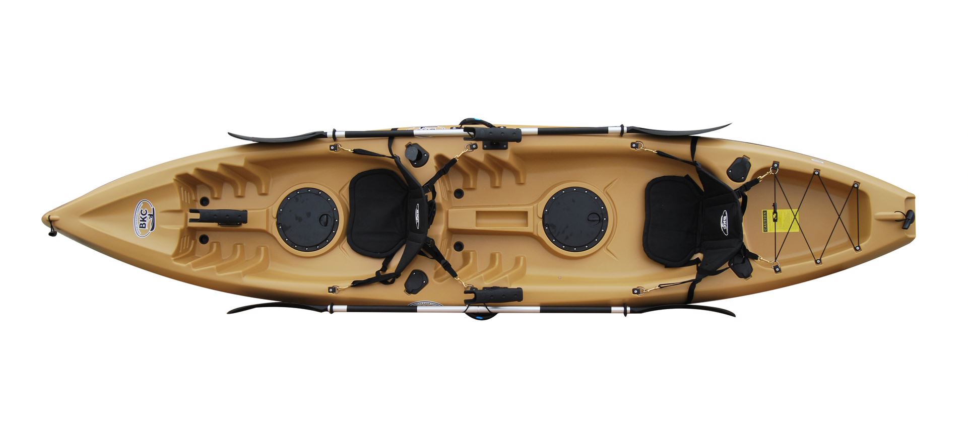 2026 Kayak de pesca tándem BKC TK181 de 3,9 m para 2 personas con asientos acolchados y remos