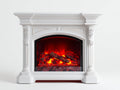Chimeneas eléctricas clásicas 120x35x105 cm - blanco - efecto llama LED decorativa para salón