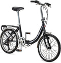 Bicicleta plegable Schwinn Loop para adultos, ruedas de 20 pulgadas, transmisión de 7 velocidades