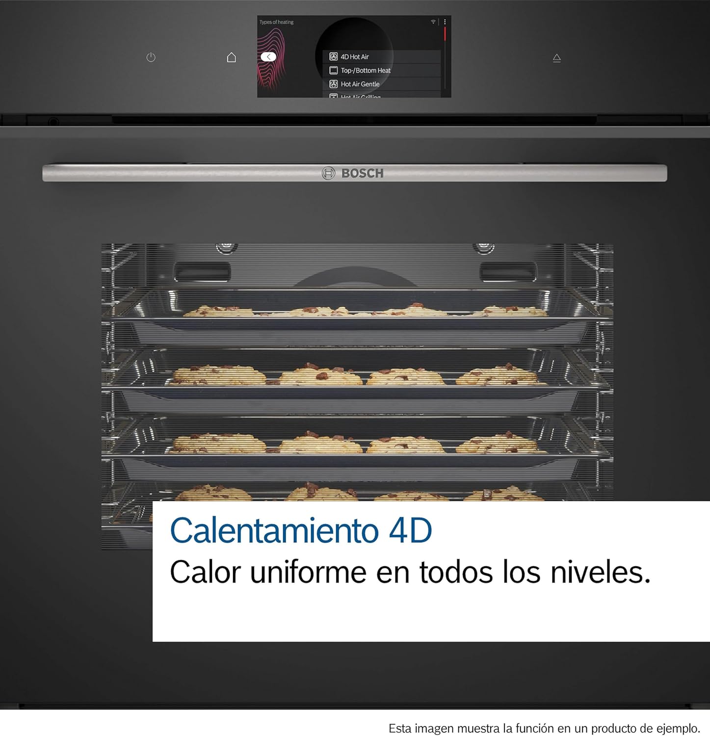 Bosch - Horno Multifunción con Vapor Añadido, 60 cm, Serie 8, Electrónica TFT TouchControl Plus, AirFry, Home Connect, Negro, HRG7361B1