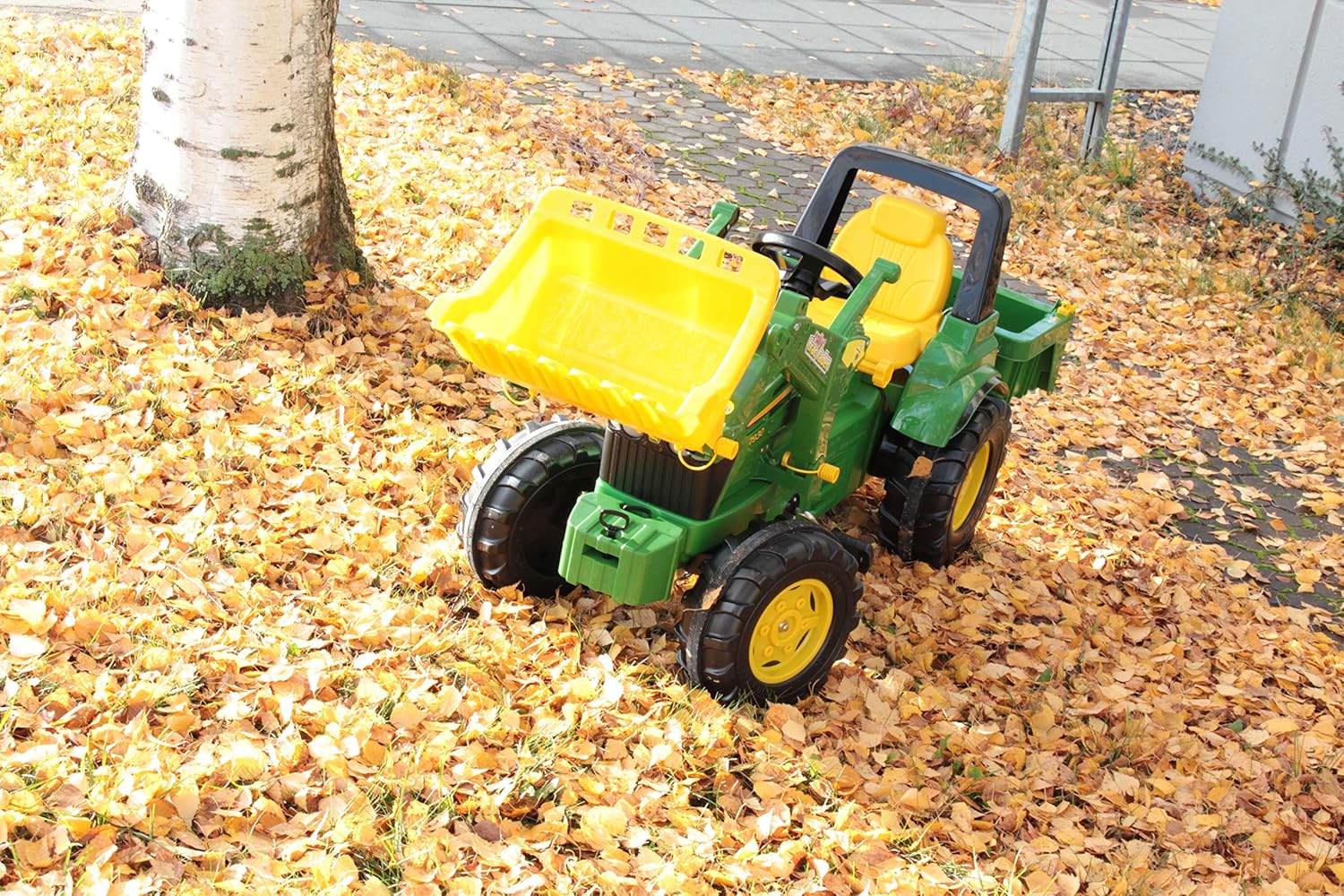 Rolly Toys 710379 John Deere 7930 - Tractor a Pedal, 3-8 años con Carga Frontal, Compartimento de Transporte