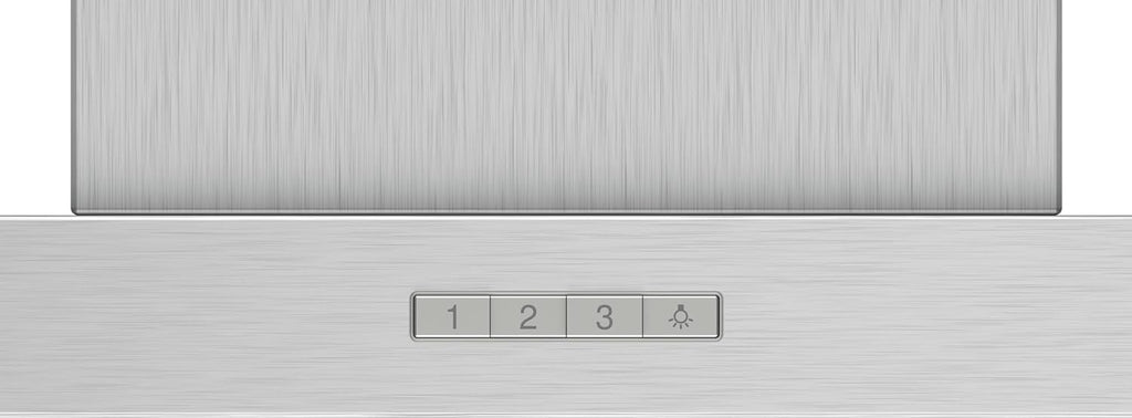 Bosch - Campana Extractora Decorativa de Pared, 90 cm, Serie 2, Control Mecánico, Iluminación LED, Acero Inoxidable, DWB96BC50