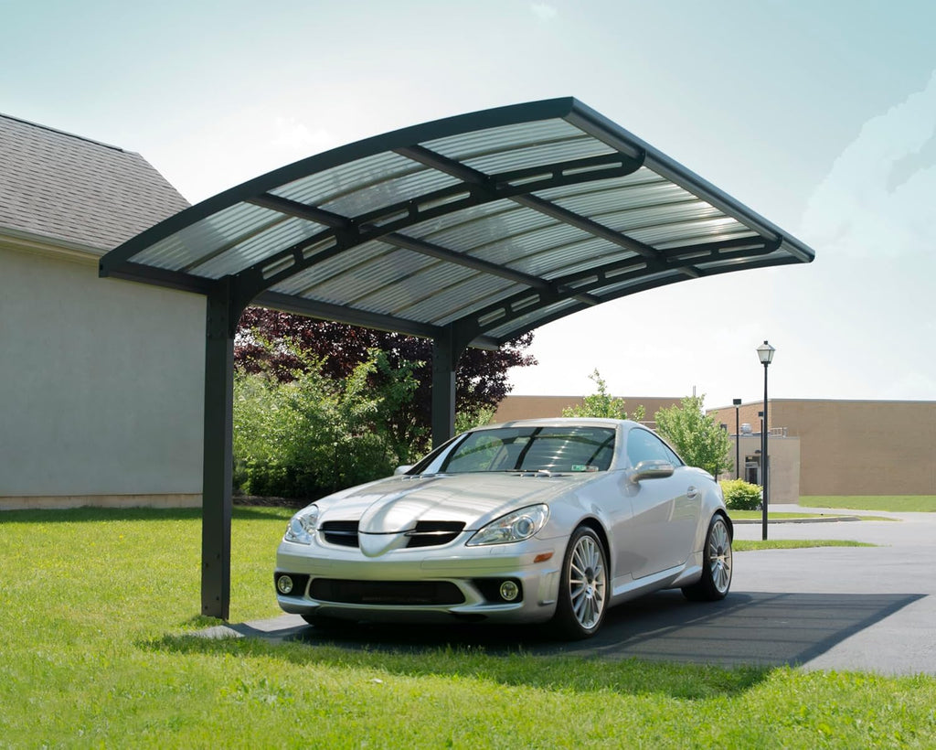 Canopia by Palram Carport Arizona 5000 en policarbonato, Aluminio Robusto e Inoxidable Que Protege el Coche de la luz Solar