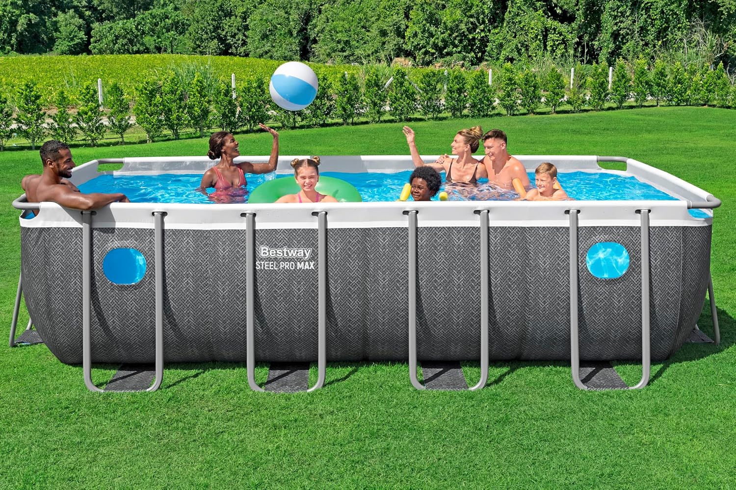 Bestway Juego de Piscina Rectangular Splashview de 16' x 8' x 48"/4.88 MX 2.44 MX 1.22 m