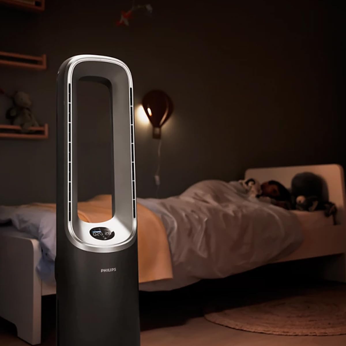 Philips 2-w-1 oczyszczacz i nawilżacz powietrza z serii 3000, 131 m², filtr NanoProtect HEPA i filtr z aktywnym węglem usuwa 99,97% wszystkich, niewidocznych cząstek, Kolor Biały (AC3737/10)