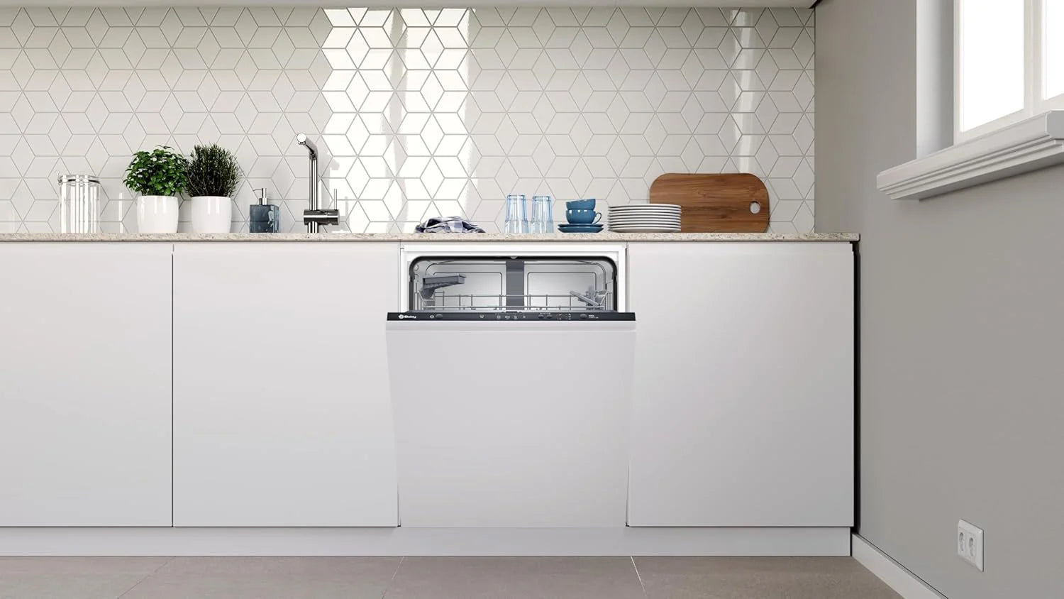 Balay Built-in Dishwasher, 12 Service, 60 cm Width, Half Load, Fast Program, Quiet, 3VF304NP