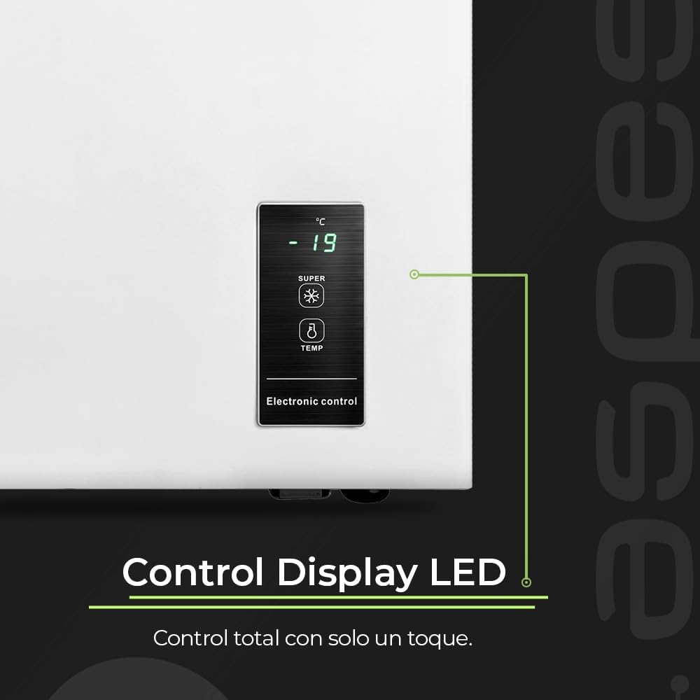 Aspes Congelador Horizontal Blanco ACHH4500EDC. Capacidad 418 Litros, Dual Cooling, 2 Cestas, Bajo Nivel Sonoro, Eficiencia Energética Clase E