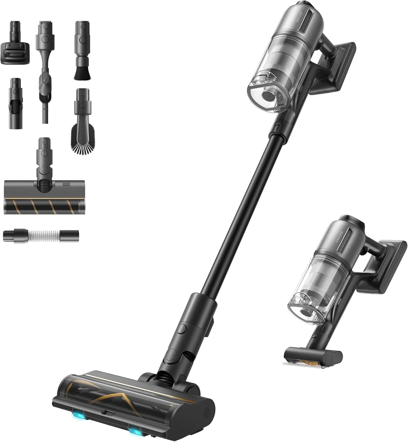DREAME Z30 Cordless Vacuum Cleaner, 28000 PA/310 AW Vacuum Cleaner with High Speed Motor, Max 90 Min, Hepa H14 Filter, Dust Revelation, Dirt Detection, Automatic Suction Adjustment