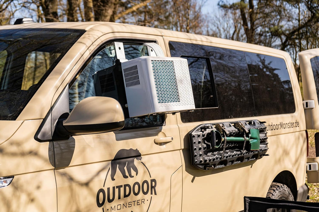 MEDION Smart Split Aire Acondicionado Caravana P502 (5000 BTU, 3 en 1, Refrigeración, Deshumidificación, Ventilador, hasta 12 m², ideal para caravanas, Campers, Modo Nocturno, WiFi, App, MD 37735)