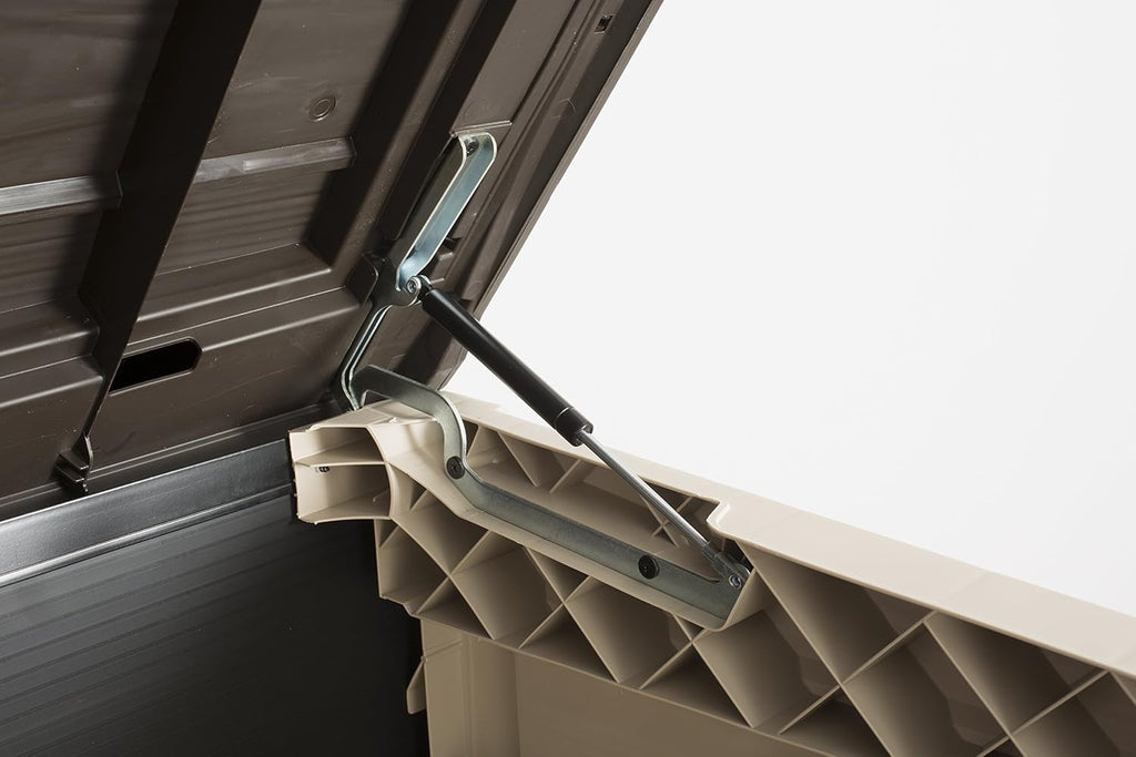 Keter Sio Max -Cobertizo de jardín exterior, Capacidad 1200L, Color Topo/Beige, 145.5 x 125 x 82 cm