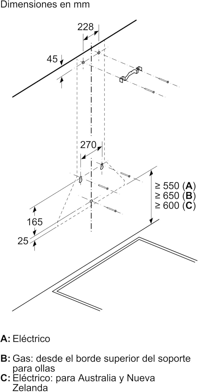 Balay - Campana Exrtactora Decorativa de Pared Piramidal, 90 cm de ancho, 3 potencias de extracción, Instalación en Salida de Humos o Recirculación, Acero Inoxidable, 3BC696MX