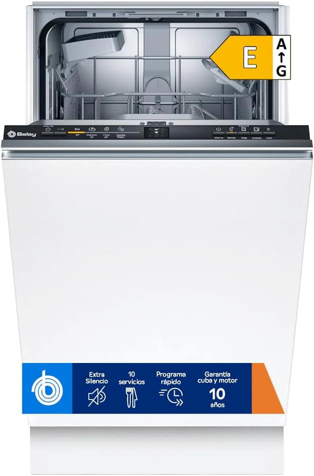Balay Dishwasher, integrable, 45 cm., Extra Silent Motor, Home Connect, Infolight, High Installation, 3VT4031NA.