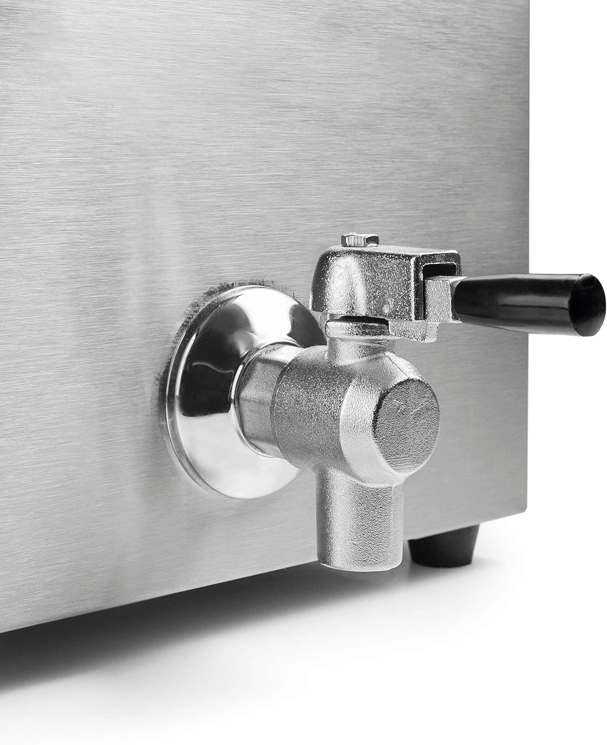 Lacor 69468 69468-Freidora eléctrica con Grifo Profesional 3250 W, 8 L, Acero Inoxidable