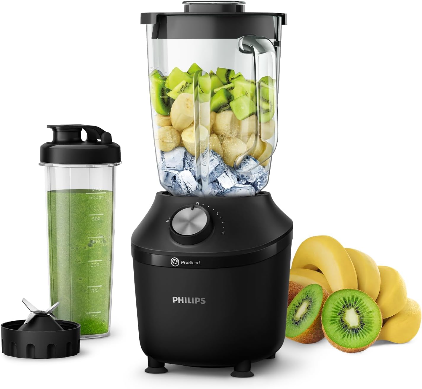 Philips Viva Collection Wyciskarka wolnoobrotowa - Szybkie czyszczenie, Szeroki otwór na produkty, Blokada kapania, Części można myć w zmywarce, Pojemność 1 l (HR1889/70)