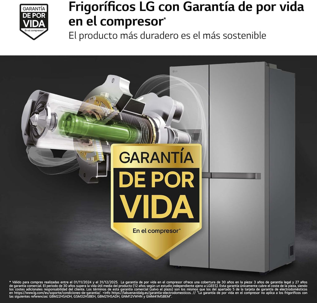 GSLC40PYPE - Frigorífico Side by Side, Serie 400, Clasificación E, 641 L, Inox Anihuellas