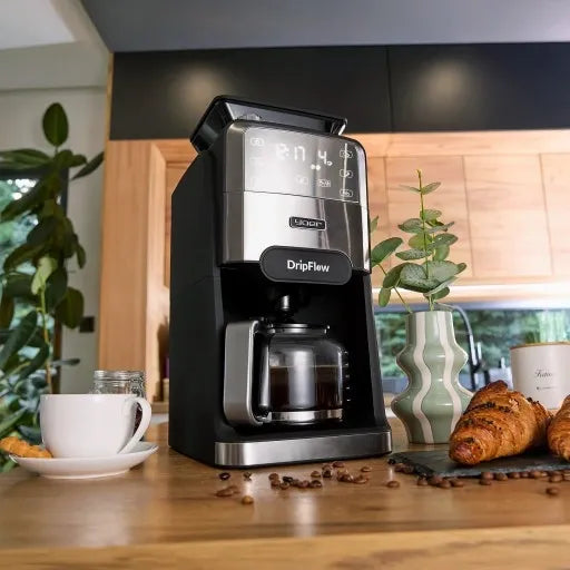 Ekspres przelewowy do kawy z Młynkiem żarnowym Yoer 1520W 1,5L +Programator