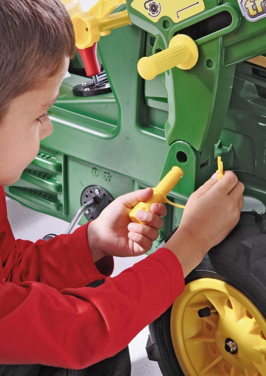 Rolly Toys 710379 John Deere 7930 - Tractor a Pedal, 3-8 años con Carga Frontal, Compartimento de Transporte