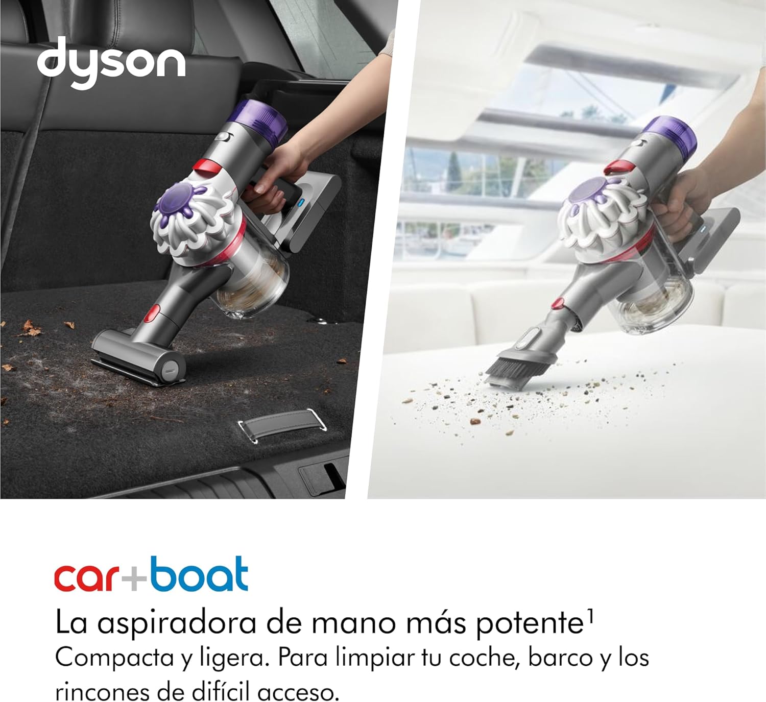 Car+Boat™ aspiradora de Mano – hasta 50 min de autonomía, Plata