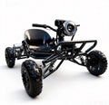 Kart Eléctrico 48V para Adultos y Niños - Motor 2000W (12-37 mph), Llantas Todo Terreno 6'', Batería 10.4Ah (Autonomía 12+ Millas), Capacidad 200 kg, 3 Modos de Velocidad, Luces LED