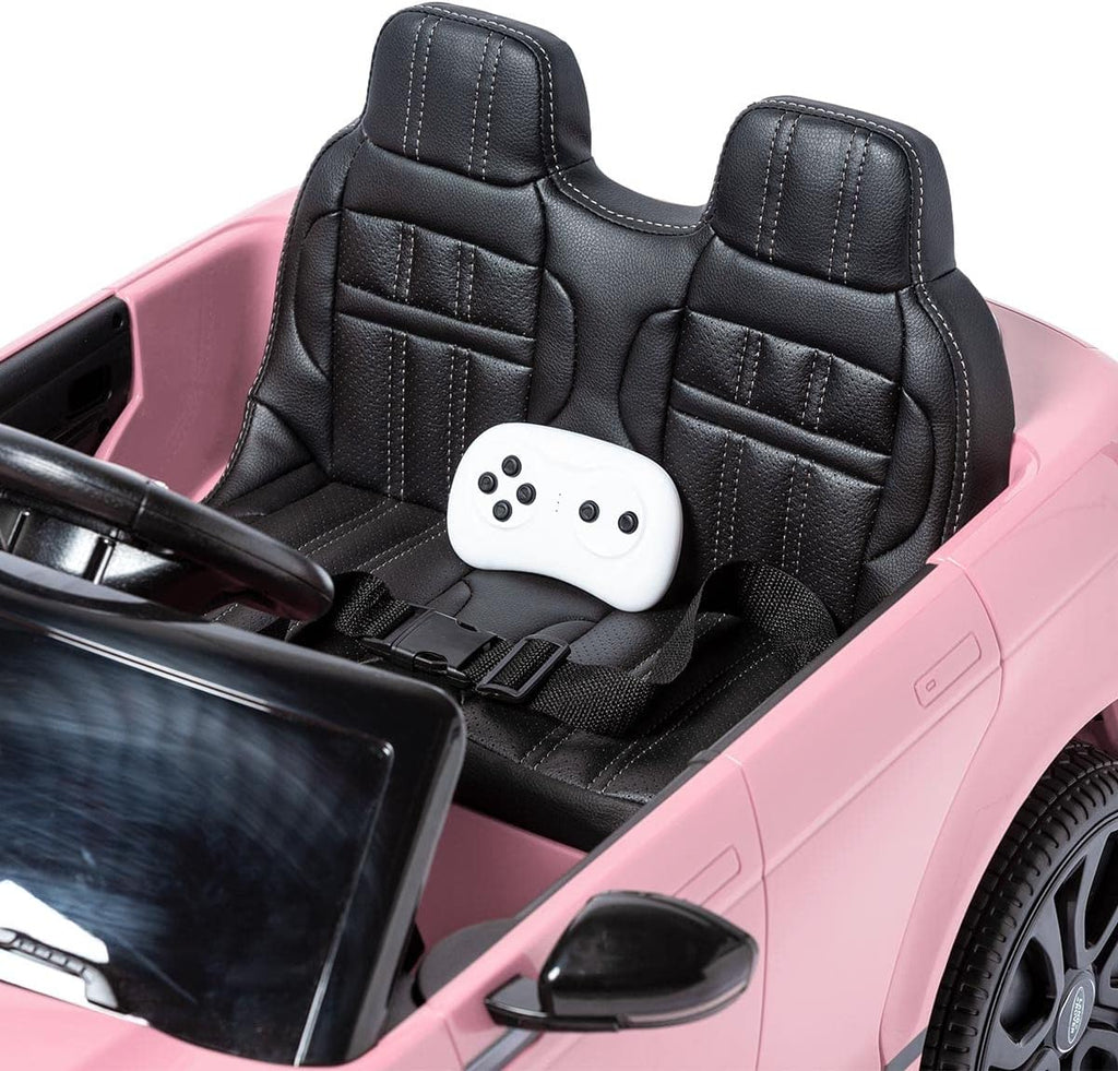 Coche eléctrico Infantil Rosa Land Rover Evoque 12V con Pantalla MP4, Mando a Distancia y Ruedas de Goma EVA