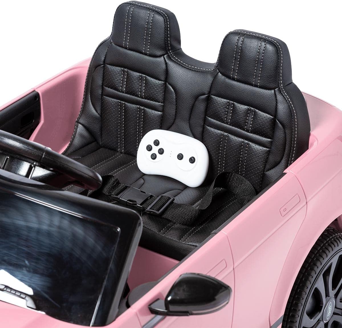 Coche eléctrico Infantil Rosa Land Rover Evoque 12V con Pantalla MP4, Mando a Distancia y Ruedas de Goma EVA