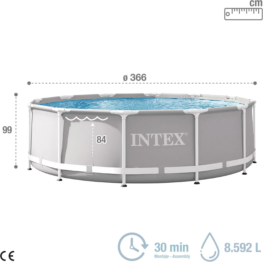 Intex 26716NP - Piscina redonda desmontable intex prisma frame 366x99 cm con depuradora