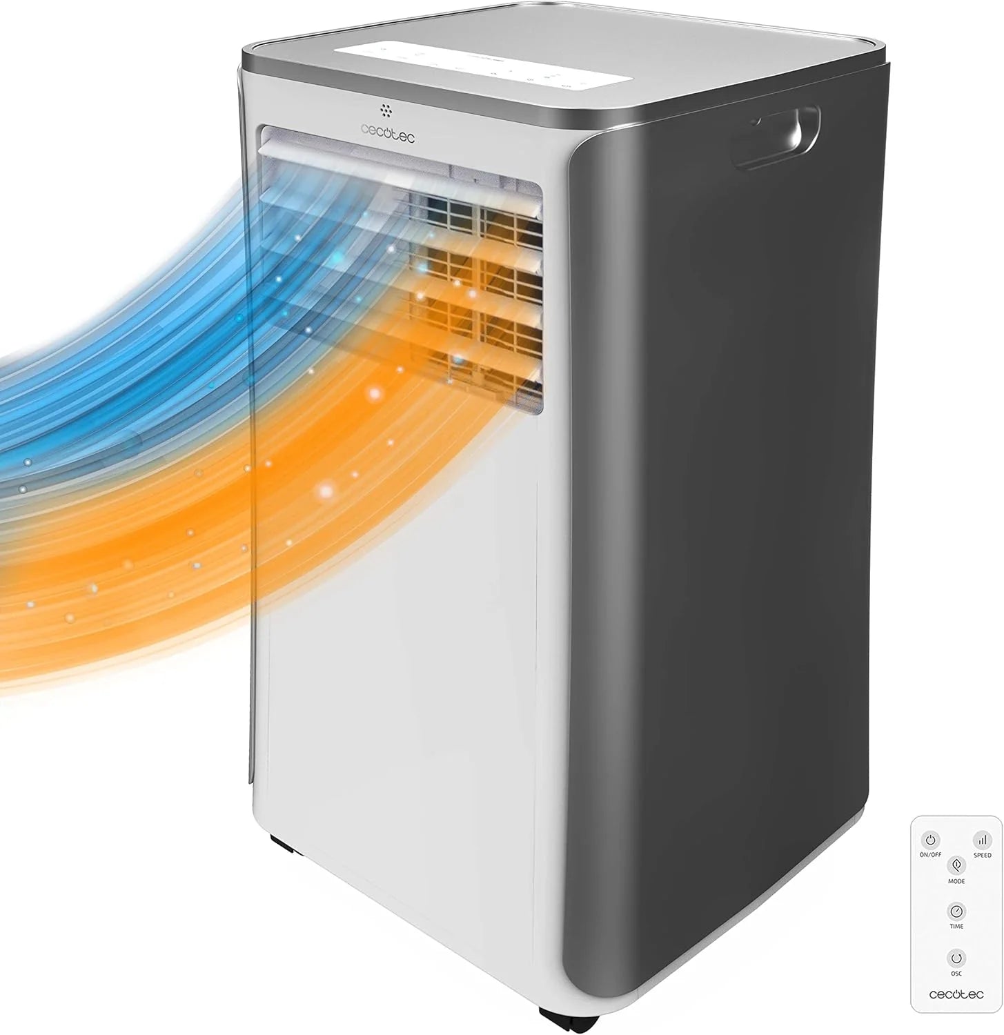 Cecotec ForceClima 9500 Heating Connected Portable Air Conditioner with Remote Control, Wifi and Heat Pump, 9000 BTU, LED Display, 5 Modes, Coverage 20-25 m²
