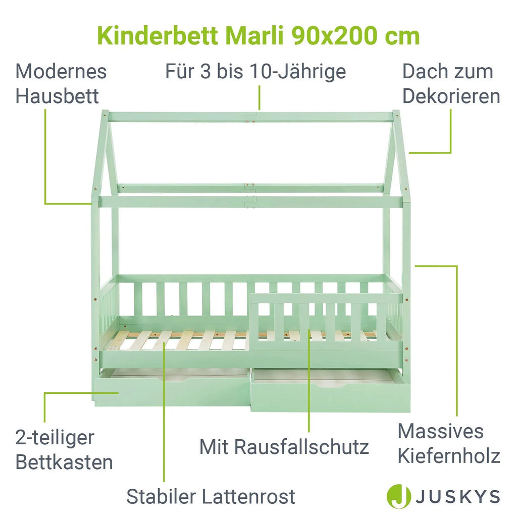 2026 Cama infantil Marli 90 x 200 cm con cajones de almacenamiento