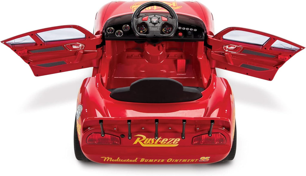 Huffy Cars Lightning Mcqueen Coche eléctrico para niños 3-5 años - Coche 6v con Luces de Trabajo y Sonido