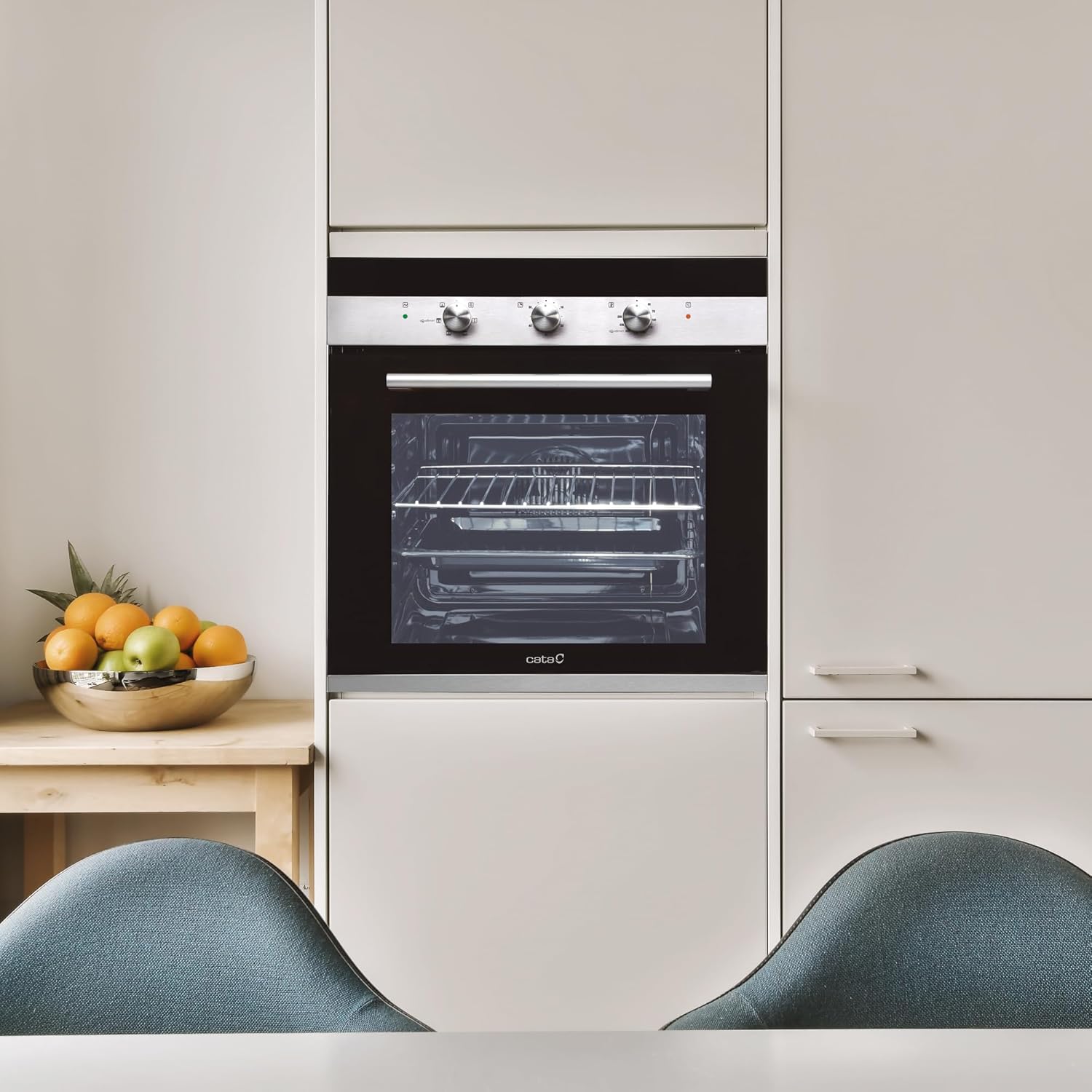 CATA CM 760 AS BK Horno multifunción, 2400 W, 50 litros, Acero Inoxidable, Negro