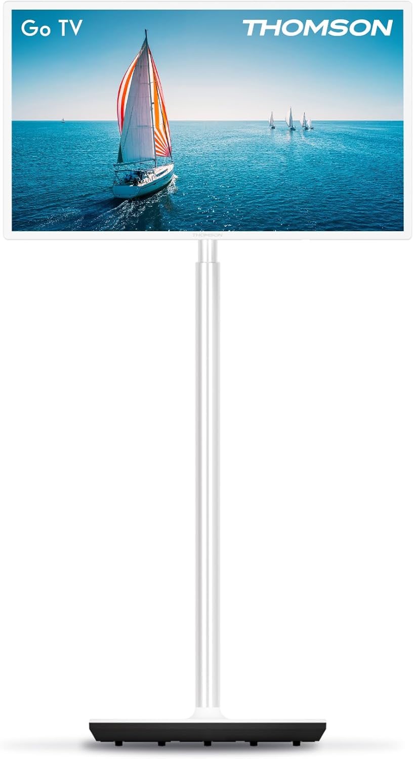 THOMSON 32 Pulgadas (81 cm) Go TV, Televisor Android Portátil – HD Ready (1366x768), Control por Voz, Bluetooth 5.1, Wi-Fi, Función de Punto de Acceso, hasta 4 Horas de Autonomía - 32HA4M44