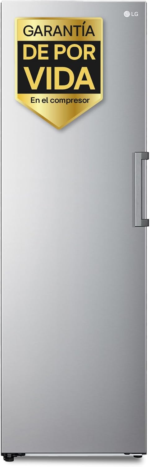 GFT41PZGSZ - Congelador No Frost Total, 1 Puerta, Compresor Smart Inverter, de 355 L y 186 cm, Congelador Vertical con Funcion de Congelacion Rapida, Color Inox