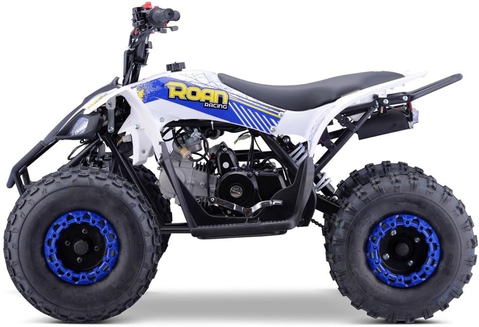 MINIQuad Infantil 125cc Gasolina automático con Marcha atrás, Azul, Carga máxima 120 kg (Solo para circuitos Cerrados)