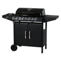 Barbacoa A Gas "festa 5" - 5 Quemadores (1 Lateral) - 12.9 Kw - Negro