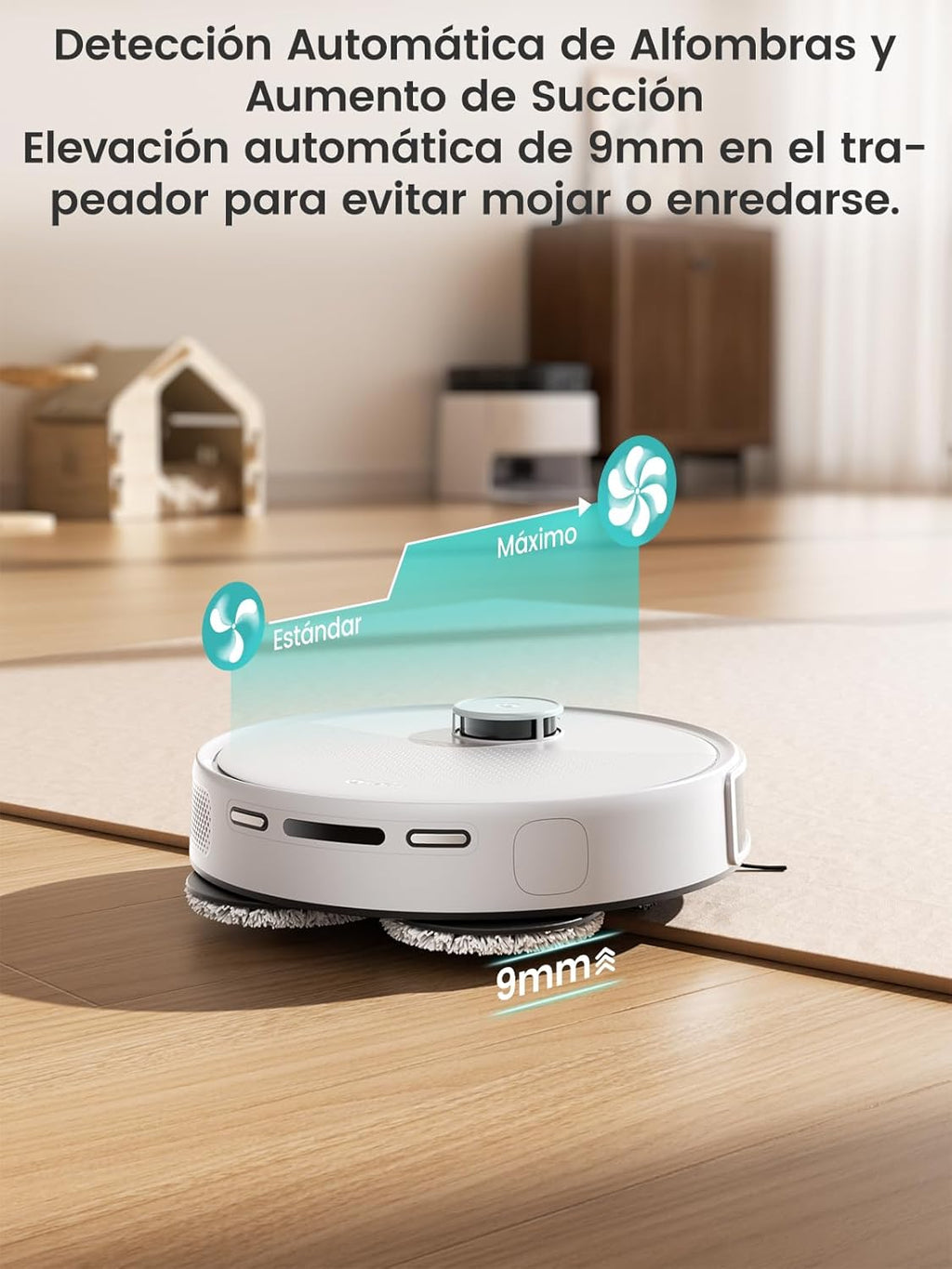 Lefant M3 Robot Aspirador y Friegasuelos con Base de Autovaciado, Navegación Láser dToF, Mapeo Inteligente, Evitación Obstáculos PSD 190°, 12000Pa, Autonomía 220mins, WiFi/Alexa/APP/i Watch, 2,4G & 5G