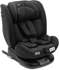 Chicco Unico EVO I'Size Classic, Silla de Coche ISOFIX para Bebés y Niños de 40 a 150 cm, Grupo 0123 Desde Recién Nacido hasta 12 Años, Giratoria 360º, Reductor, Ajustable y Protección Lateral, Negra