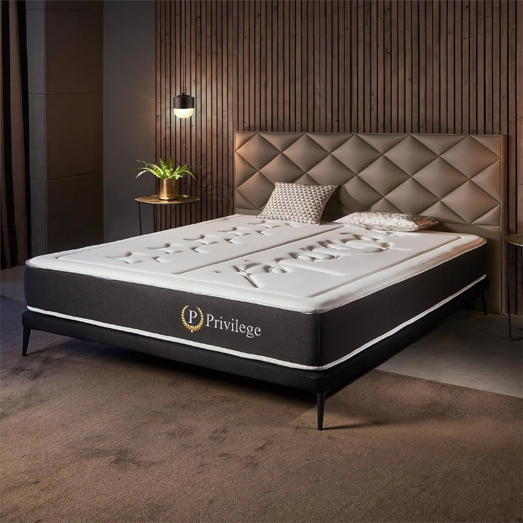 Naturalex - Privilege Premium Mattress 150 x 190 cm - Height 30 cm - AeraPur HQ & Blue Latex Memory Foam - 7 Comfort Zones, Optimal Ventilation, Adaptable - Oeko-Tex Certified