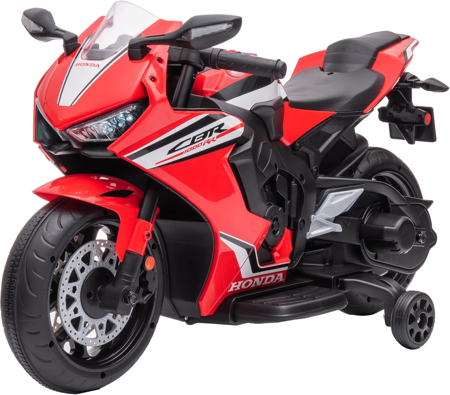 TURBO CHALLENGE - Honda CBR1000RR - Portador Eléctrico - 119175 - Moto - Rojo - Listo para Rodar - Máximo 30Kg - Plástico - Baterías Recargables - A Partir de 3 años