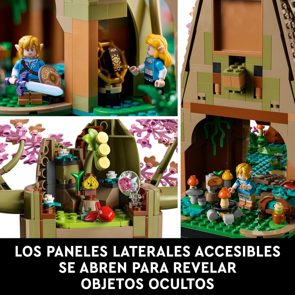 The Legend of Zelda Gran Árbol Deku “2 en 1”, Kit de Maquetas para Adultos con Zelda y 3 Minifiguras de Link, Regalo para Fans de los Videojuegos Ocarina of Time y Breath of The Wild 77092
