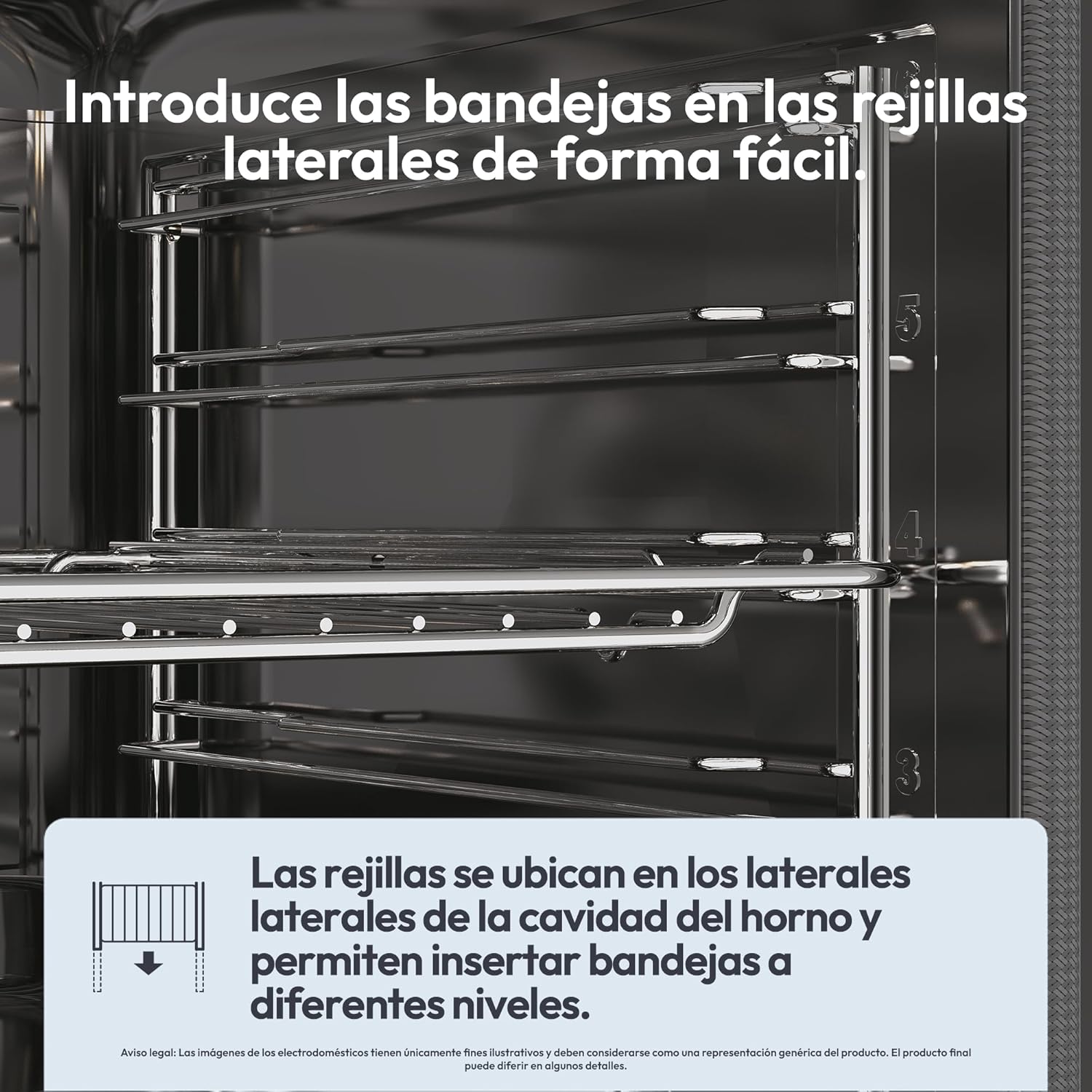Candy Bake 600 CA6 N3T1HTW Horno Multifunción, 78L, Recetas a través de app hOn, 1 Bandeja y 1 Rejilla, Limpieza Hidrolítica, Convección + Ventilador, 9 Funciones, Ready UX, Blanco