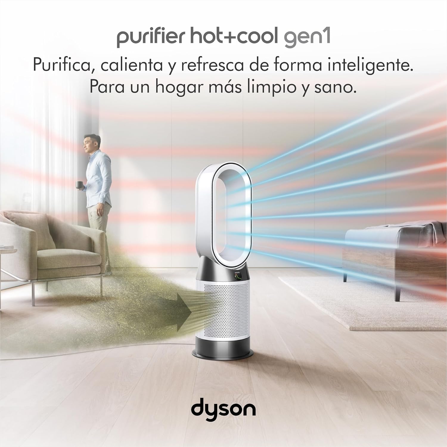 Purifier Hot+Cool™ Gen1 HP10 purificador de aire y calefactor – purificación, función calefacción y refrigeración (Plata)