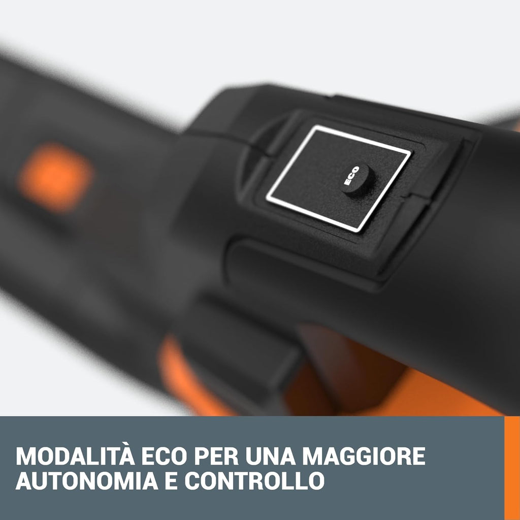 WORX Aspirador de Hojas 40V Máx. 2x20V | WG583E | PowerShare |Incluye 2 baterías y Cargador Doble |2 en 1 Recoger y aspirar – Bolsa de 35 L | Incluye Toberas | Ligero