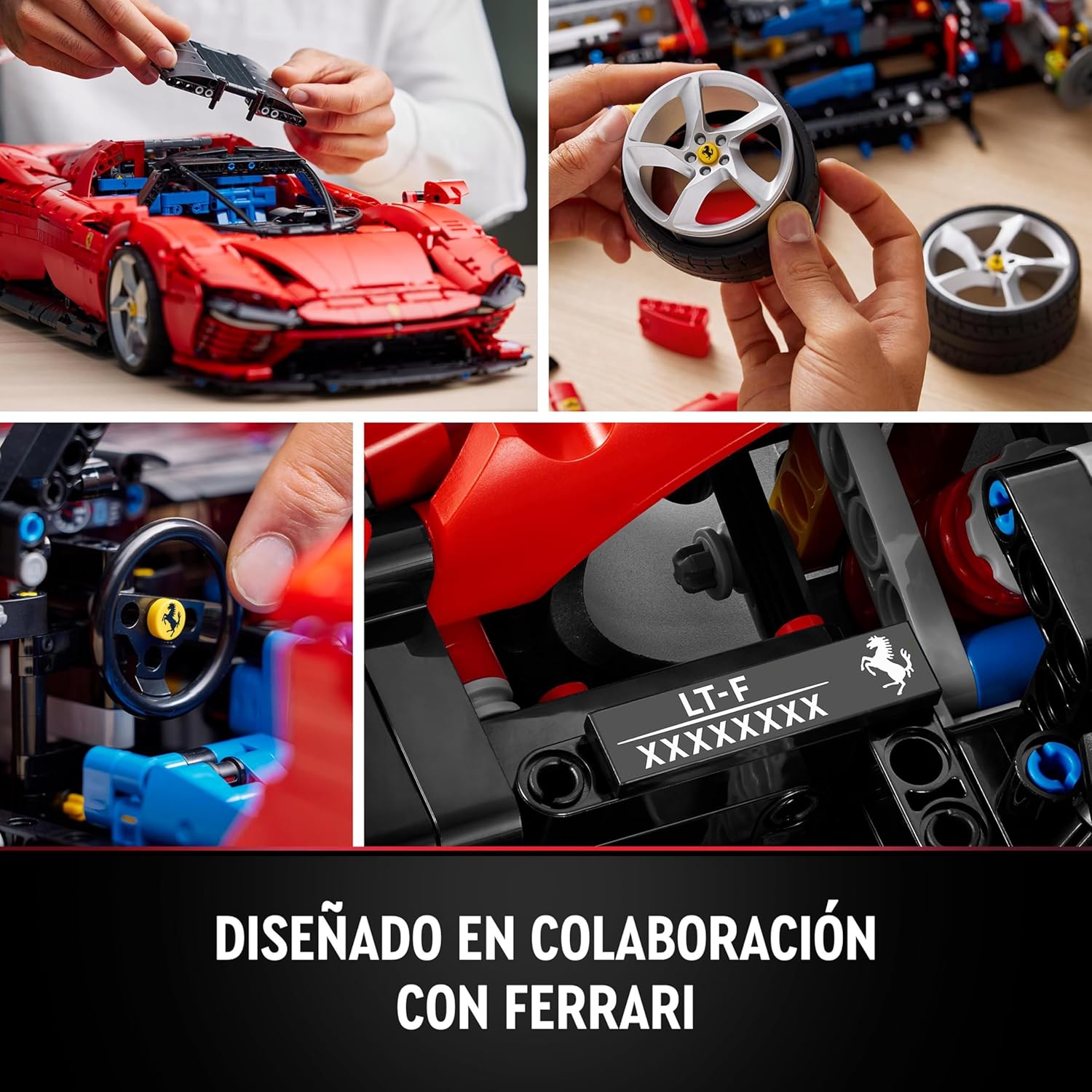 Technic Ferrari Daytona SP3, Maqueta de Súper Coche Rojo para Construir, Escala 1:8, Regalo Coleccionable para Hombres y Mujeres, Ultimate Car Concept 42143