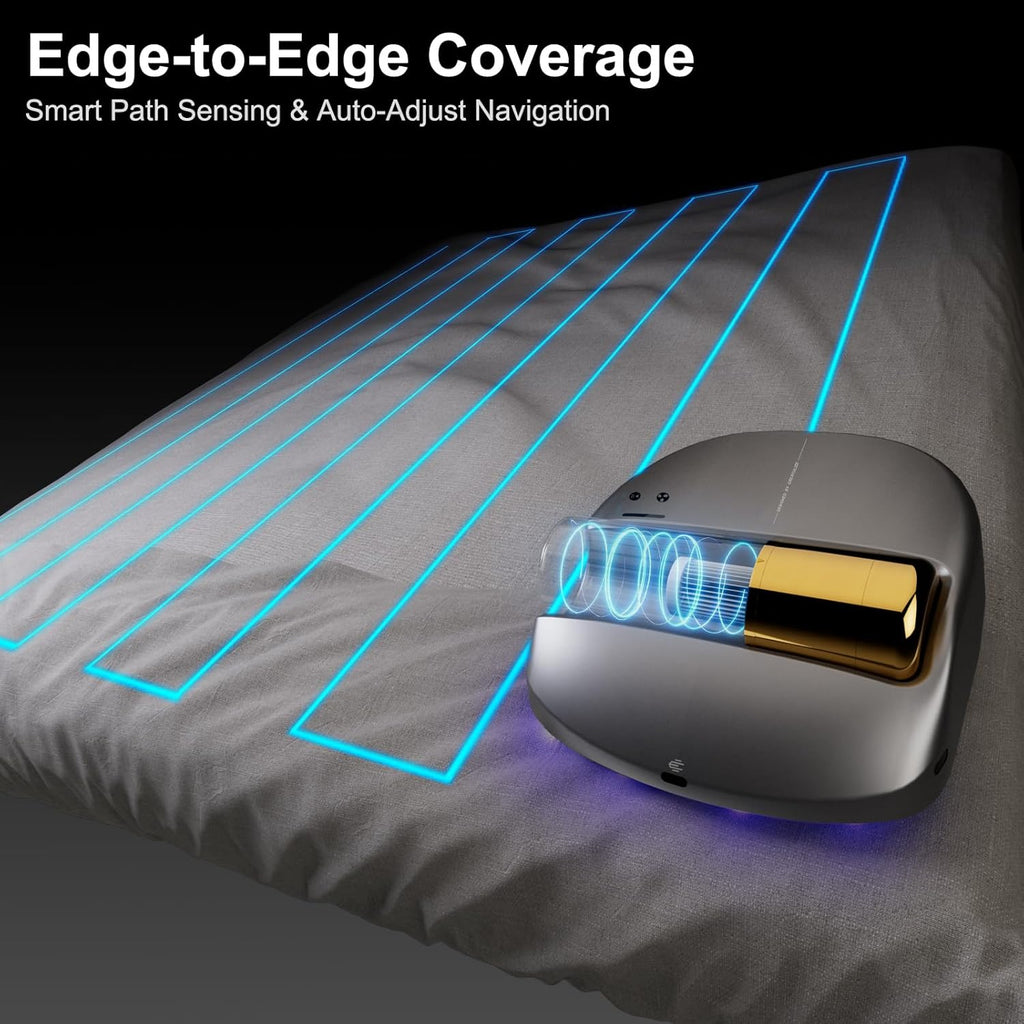 Robot X1, Aspirador de Acaros, Navegación Inteligente, Limpieza Automática de Cama, Manos Libres, Detección de Bordes, Cuatro Modos de Limpieza, 55dB Silencioso, Succión de 14AW